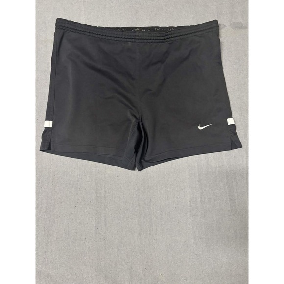 Nike Pants - Nike Womens Shorts Size XL Athletic Black Polyester Solid Running Shorts Knit